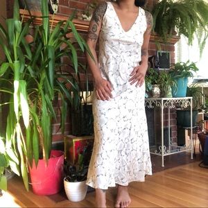 Amour Vert Inky Marble Slip Dress